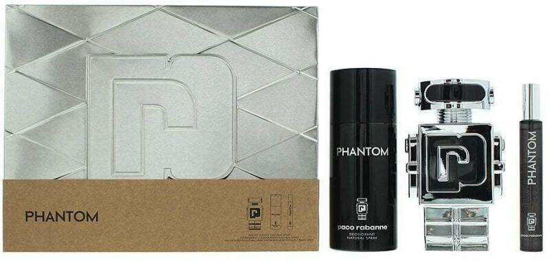 Paco Rabanne Phantom Set cadou, Eau de toilette 100ml + deodorant 150ml +  Eau de toilette 10ml, Bărbați (Pachete de cadouri) - Preturi