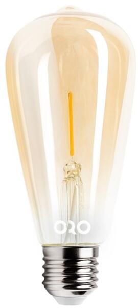 ORO-E27-ST64-FL-AMBER-1, 3W-WW FILAMENT, G, 55lm, 2200K (ORO04174) (ORO04174)