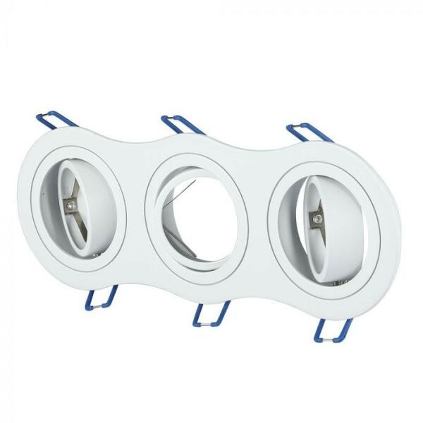 Led 3 x GU10 Spot Keret Kerek Fehér - 3603 - b-led