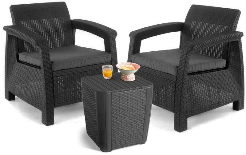Corfu Duo Luzon asztallal grafit 241664K_223175