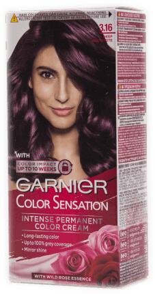 Garnier Color Sensation Vopsea permanentă 3.16 ametist profund, 1 buc  (Vopsea de par) - Preturi