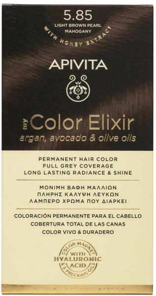 Vopsea pentru par My Color Elixir, nuanta 5.85, Apivita (Vopsea de par) -  Preturi