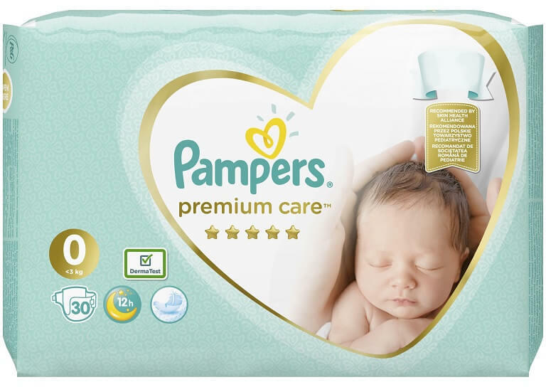 Pampers Scutece Premium Care New Born Nr. 0, 0-2, 5 kg, 30 bucati, Pampers ( Scutec) - Preturi