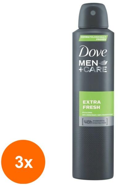 Dove Set 3 x Deodorant Antiperspirant Spray Dove Extra Fresh, pentru Barbati,  150 ml (ROC-3xMAGT1001059TS) (Deodorant) - Preturi
