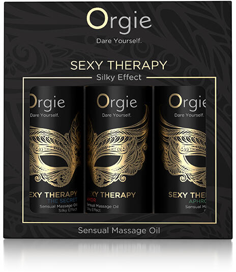 Masszázs olajak Orgie - Sexy Therapy, mini szett 3 x 30 ml