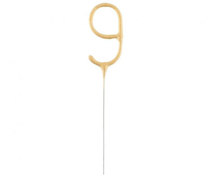 Gold, Arany 9-es csillagszóró 17 cm (MLG123166)