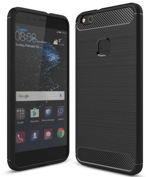 Huawei Husa telefon Huawei P10 Lite - Techsuit Carbon Silicone - Black  (Husa telefon mobil) - Preturi