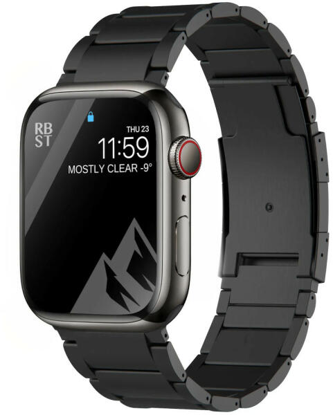 Vásárlás: Utángyártott Titán Apple Watch szíj 42/ 44/ 45 / 49 mm - fekete  (OS-0429) Sportóra, okosóra kiegészítő árak összehasonlítása, Titán Apple  Watch szíj 42 44 45 49 mm fekete OS 0429 boltok