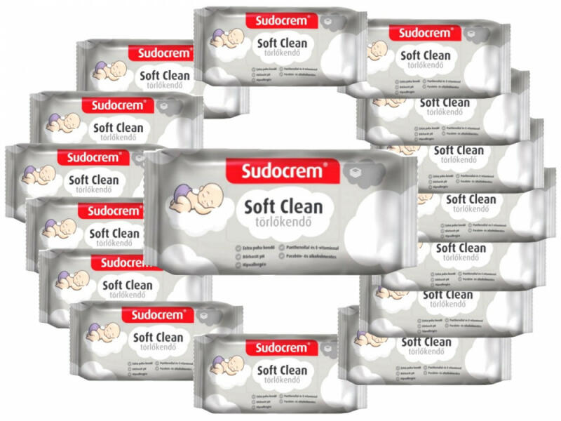 Vásárlás: Sudocrem törlőkendő 55db-os - Soft Clean/16db Törlőkendő árak  összehasonlítása, törlőkendő 55 db os Soft Clean 16 db boltok