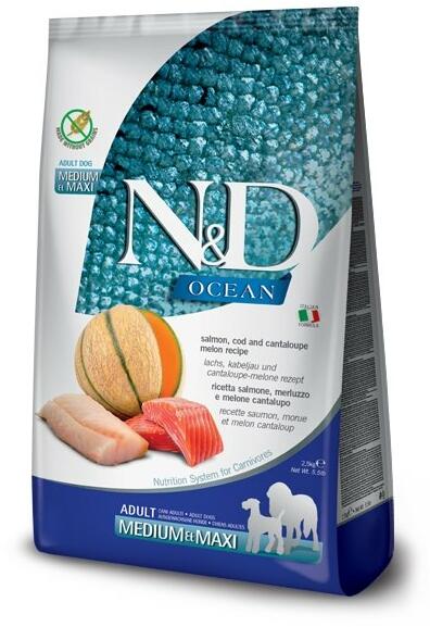 N&D Ocean Adult Medium & Maxi salmon, cod, & cantaloupe melon 2,5
