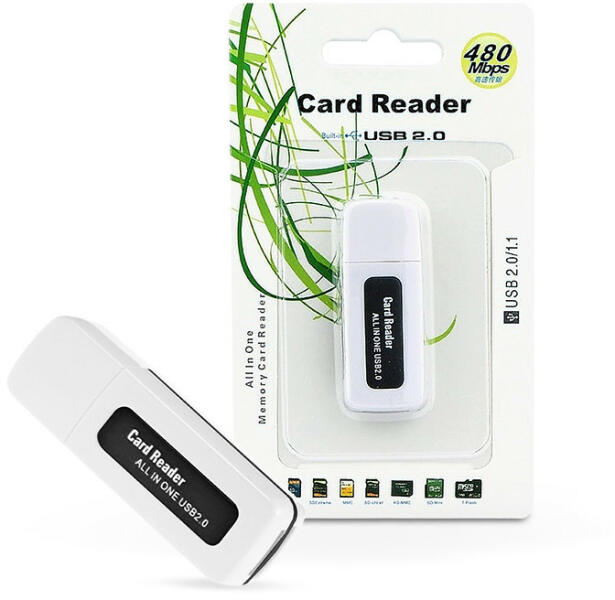 Haffner USB memóriakártya-olvasó - Micro SD(adapter) / SDHC/SD / MMC /  RS-MMC / Mini-SD(adapter) / TF(
