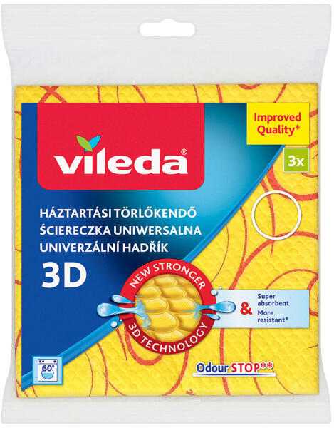 3D Háztartási törlőkendő, 3 db 144826 (144826)