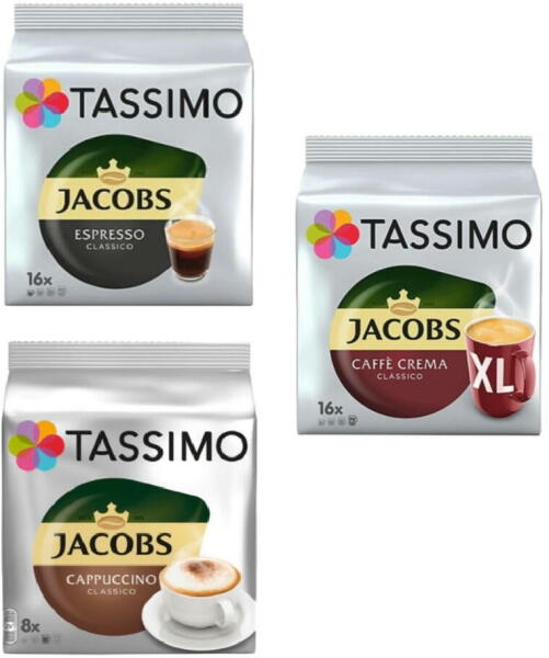 Tassimo Set 3 x Capsule cafea, Jacobs Tassimo mixed pack, 40 bauturi, 48  capsule (4051354) (Cafea) - Preturi