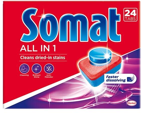 Vásárlás: Somat All-in-1 mosogatógép tabletta 24 db Gépi mosogatószer,  öblítőszer árak összehasonlítása, All in 1 mosogatógép tabletta 24 db boltok