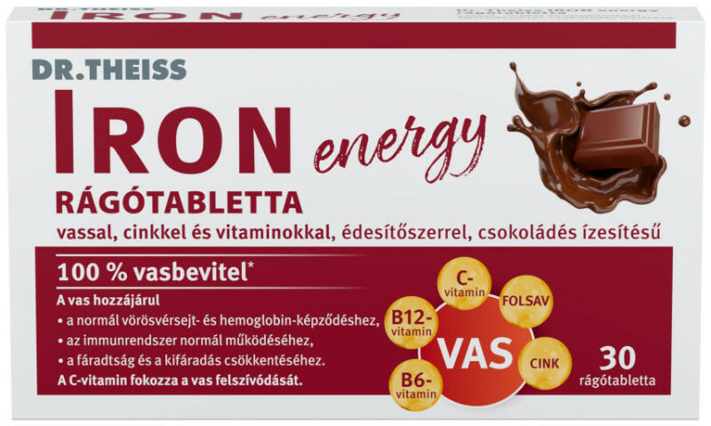 Vásárlás: Dr. Theiss Iron Energy rágótabletta 30db Táplálékkiegészítő árak  összehasonlítása, Iron Energy rágótabletta 30 db boltok