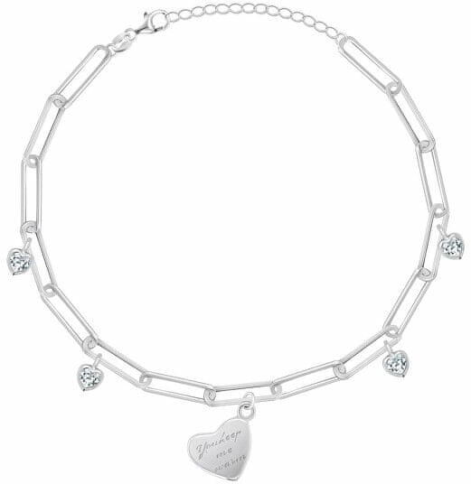 Vásárlás: Brilio Silver Romantikus ezüst karkötő szívvel BRC74W Karkötő,  karlánc árak összehasonlítása, Brilio Silver Romantikus ezüst karkötő  szívvel BRC 74 W boltok
