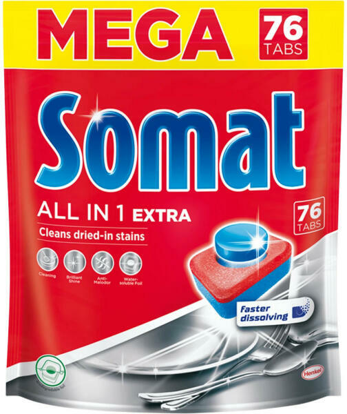 Vásárlás: Somat All in One mosogatógép tabletta 76 db Gépi mosogatószer,  öblítőszer árak összehasonlítása, AllinOnemosogatógéptabletta76db boltok