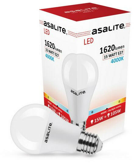 LED Izzó A65 gömb E27 15W 4000K (1620 lumen) (ASAL0267)