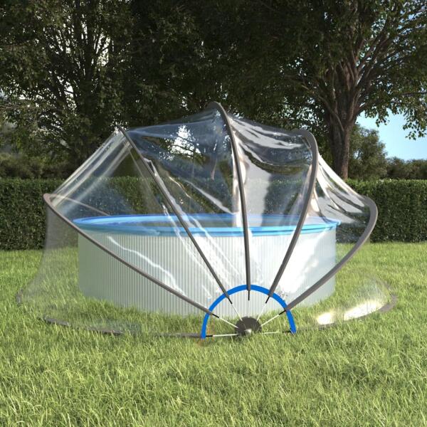 Kerek PVC medencekupola 467x234 cm 93815