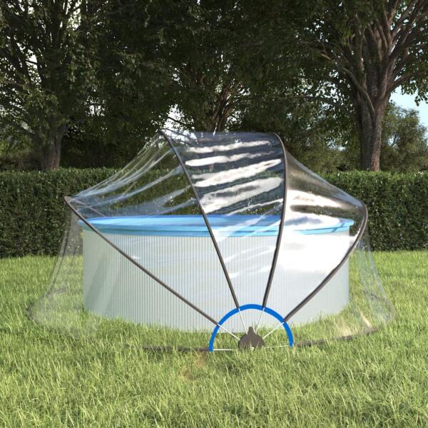 Kerek PVC medencekupola 315x158 cm 93812