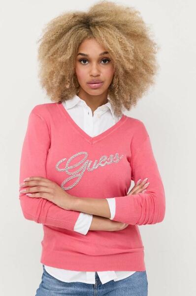 Vásárlás: GUESS gyapjú pulóver női, rózsaszín - rózsaszín M Női pulóver  árak összehasonlítása, gyapjú pulóver női rózsaszín rózsaszín M boltok