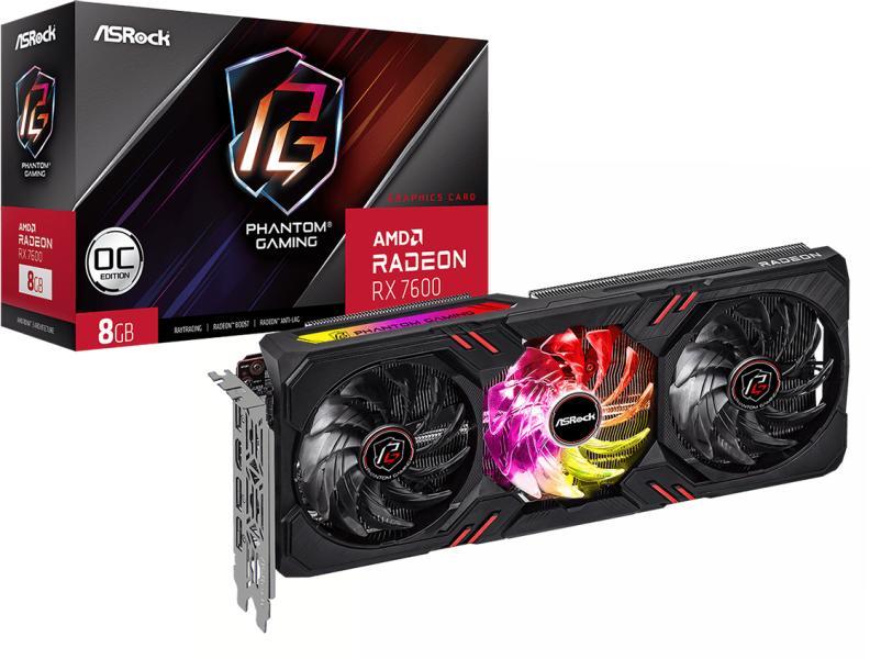 AMD Radeon RX 7600 Phantom Gaming 8GB OC (RX7600 PG 8GO)