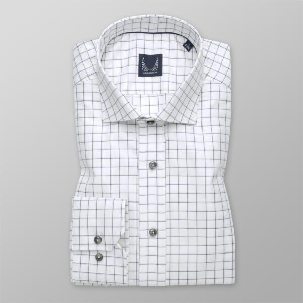Vásárlás: Willsoor Férfi Slim Fit ing fehér színben kockás mintával 12332 Férfi  ing árak összehasonlítása, FérfiSlimFitingfehérszínbenkockásmintával12332  boltok
