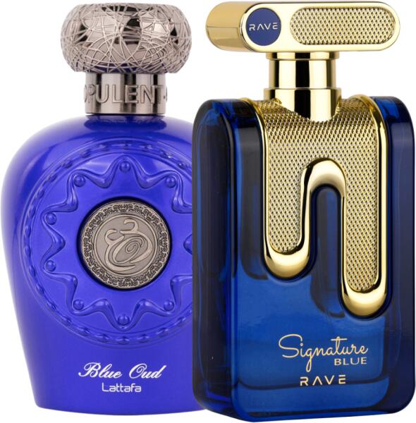 Lattafa Pachet 2 parfumuri barbati 100ml: Opulent Blue Oud + Signature Blue  (Pachete de cadouri) - Preturi