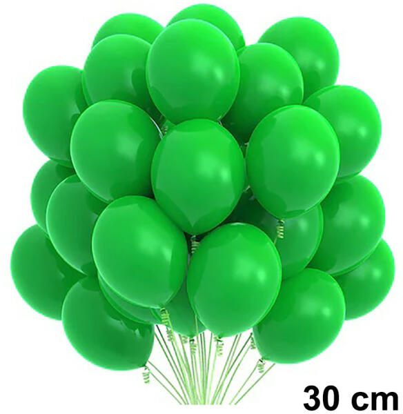 50 darabos latex lufi szett - 30 cm - Zöld