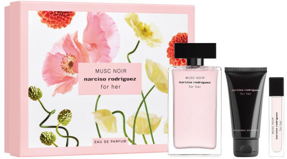 Narciso Rodriguez Narciso Rodriguez for Her Set cadou, apa parfumata 100ml  + apa parfumata 10ml + lotiune de corp 50ml, Femei (Pachete de cadouri) -  Preturi