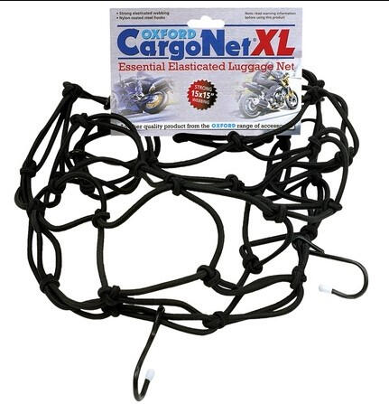 Rugalmas csomagtartó háló motorkerékpárokhoz Oxford XL 43x43 cm