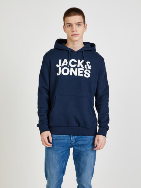 JACK & JONES Hanorac Jack & Jones | Albastru | Bărbați | S - bibloo -  179,00 RON (Pulover barbati) - Preturi