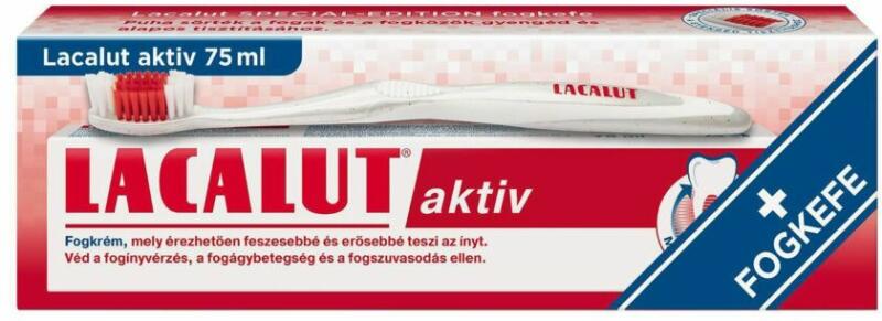 Vásárlás: Lacalut Aktiv + fogkefe 75 ml Fogkrém árak összehasonlítása, Aktiv  fogkefe 75 ml boltok