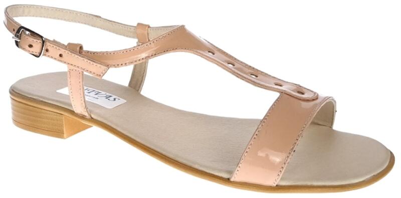 MITVAS Sandale dama din piele naturala, culoare Lac, Bej, S16LBP - ciucaleti  (Sandale dama) - Preturi