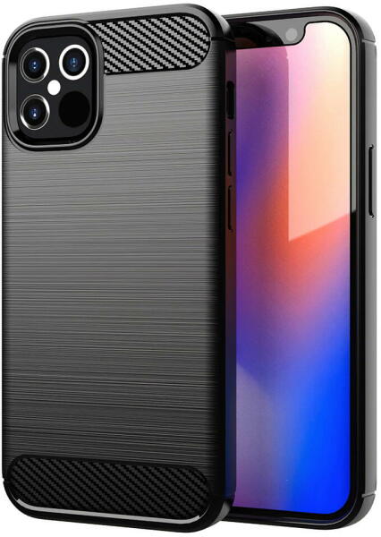 Apple iPhone 12 Pro TPU Carbon cover black