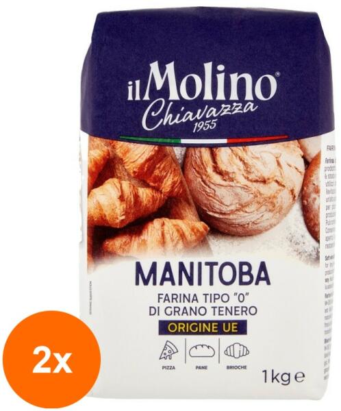 Chiavazza Set 2 x Faina din Grau Tanar Tip 0 Manitoba, Chiavazza, 1 kg  (NAR-2xRDL-6311) (Faina) - Preturi