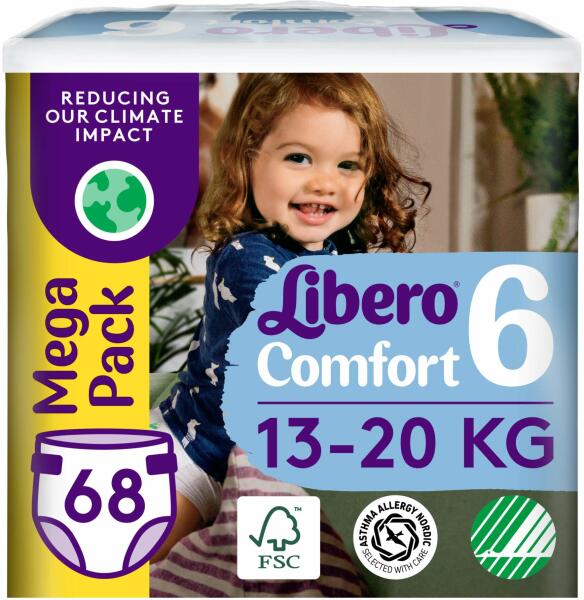 Vásárlás: Libero Comfort 6 Junior 13-20 kg 68 db Pelenka árak  összehasonlítása, Comfort 6 Junior 13 20 kg 68 db boltok
