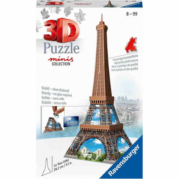 Ravensburger Puzzle 3D Mini Turnul Eiffel, 54 Piese (RVS3D12536) - drool ( Puzzle) - Preturi