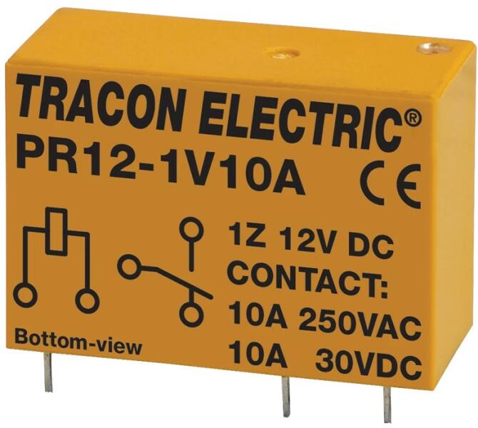 Vásárlás: Tracon PR12-1V10A Print relé 12V DC / 1×CO (10A, 230V AC / 30V DC)  (PR12-1V10A) Fi relé árak összehasonlítása, PR 12 1 V 10 A Print relé 12 V  DC 1