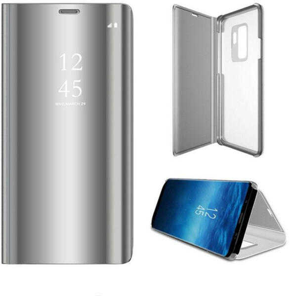 Smart Clear View Samsung G988 Galaxy S20 Ultra 5G ezüst okos könyvtok