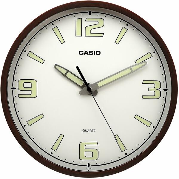 Casio Ceas de perete Casio Wall Clocks IQ-78-5DF cu secundar silentios si  aratatoare fosforescente (Ceas de perete) - Preturi