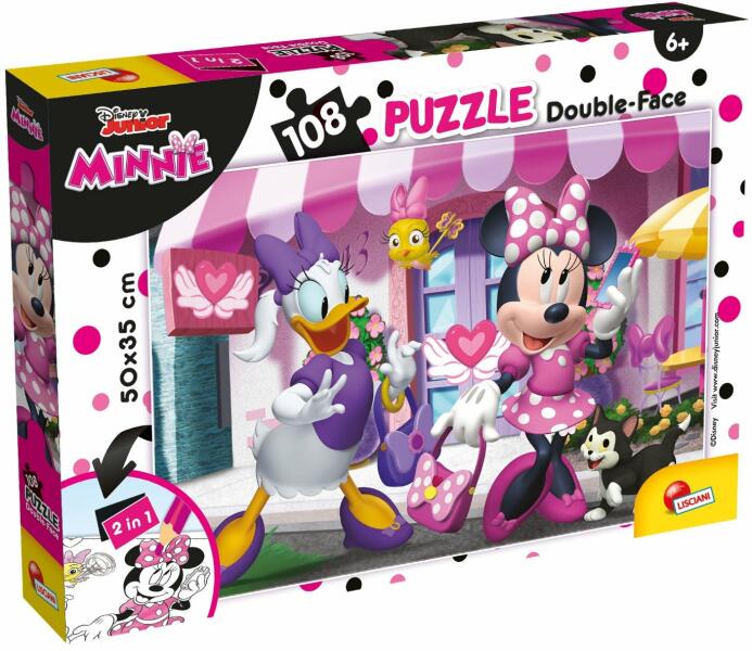 Lisciani Puzzle 2 In 1 Lisciani, Minnie Mouse, Plus, 108 piese ...