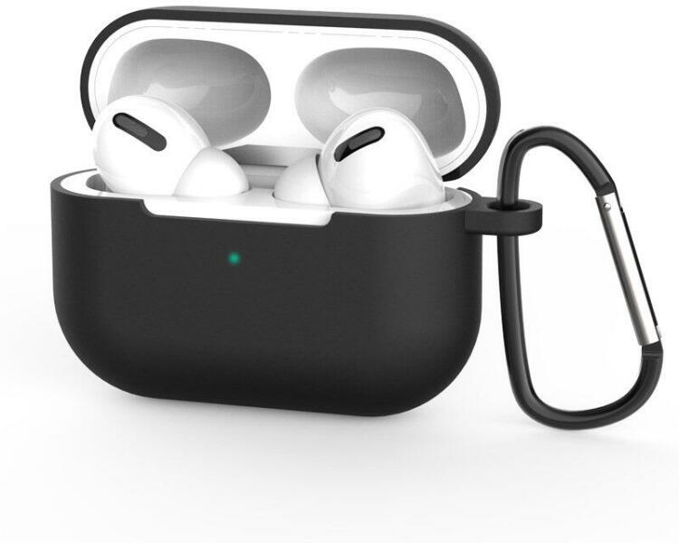 Hurtel Husa Case for AirPods Pro 2 / AirPods Pro silicone soft case for  headphones + keychain lobster clasp pendant black (case D) - pcone (Husa  telefon mobil) - Preturi
