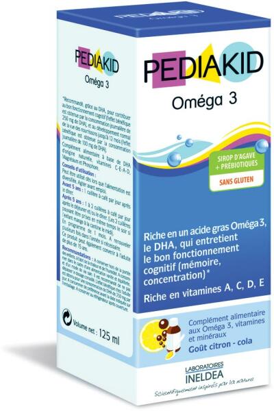 Pediakid Sirop pentru copii Omega 3 si Vitamina A, C, D, E cu aroma de  cola, 125 ml, Pediakid (TI87127) (Suplimente nutritive) - Preturi