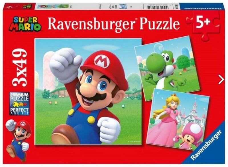 Ravensburger Ravensburger, Super Mario, puzzle, 3x49 piese (Puzzle) -  Preturi