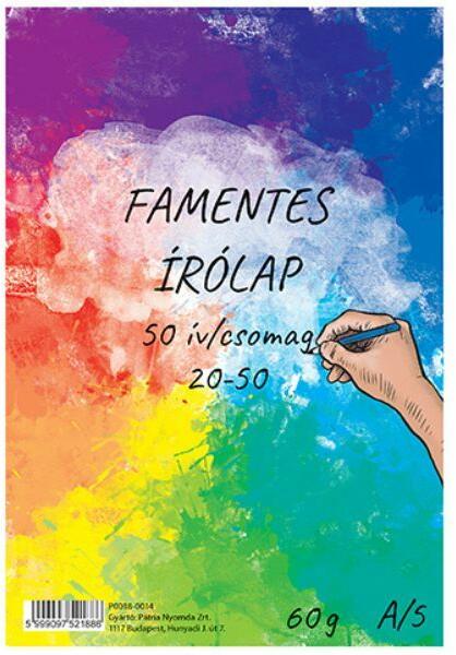 Famentes írólap A/5 50 db (P0018-0014)
