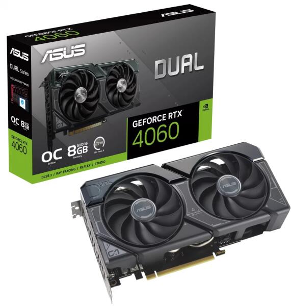 GeForce RTX 4060 Dual OC 8GB GDDR6 128bit (DUAL-RTX4060-O8G/90YV0JC0-M0NA00)