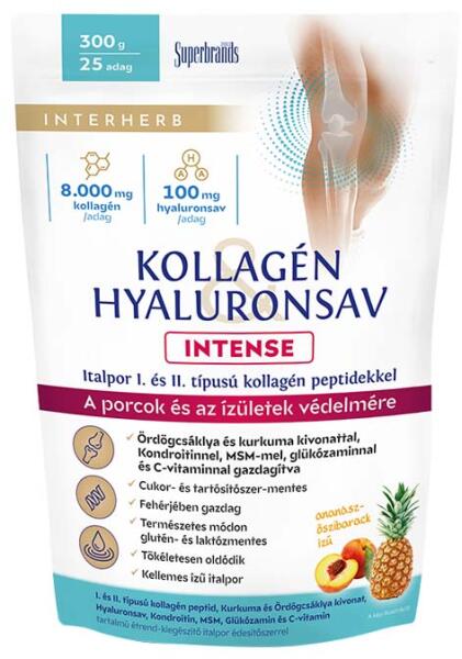 Kollagén & Hyaluronsav Intense italpor 300 g