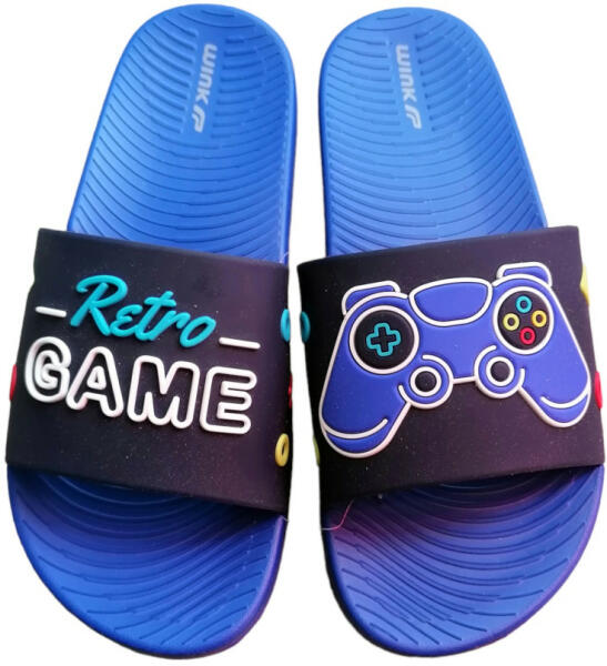 Vásárlás: wink Retro Game feliratú fiú papucs (ST22353) Gyerek papucs árak  összehasonlítása, Retro Game feliratú fiú papucs ST 22353 boltok