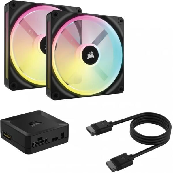 QX140 RGB 140mm Black Double Pack (CO-9051004-WW)